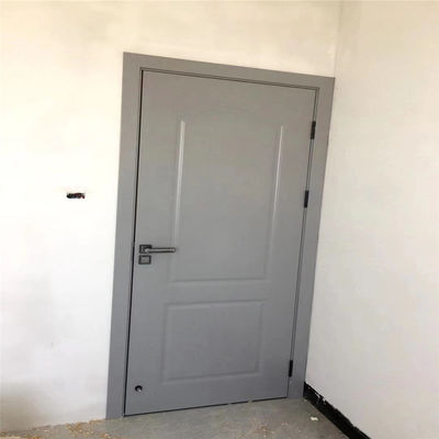 Gray Color With Lock Single-Beklede Houten die de Ingangsdeuren van het Deuraluminium voor Huis worden gebruikt