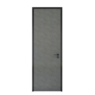 900mm Houten Korrel Buitendeuren, ISO9001 Metaal Zwart Houten Front Door